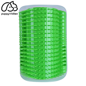 Cat Pet Self Groomer Brush Wall Corner Grooming Massage Comb Toy & Catnip
