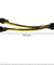 10 PCS PCIE 6 pin Female to Dual PCI-E 8 pin (6+2) Male GPU Power Cable Splitter