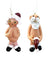 2PCS Resin Santa Claus Ornament Naked Santa Naughty Funny Christmas Tree Pendant