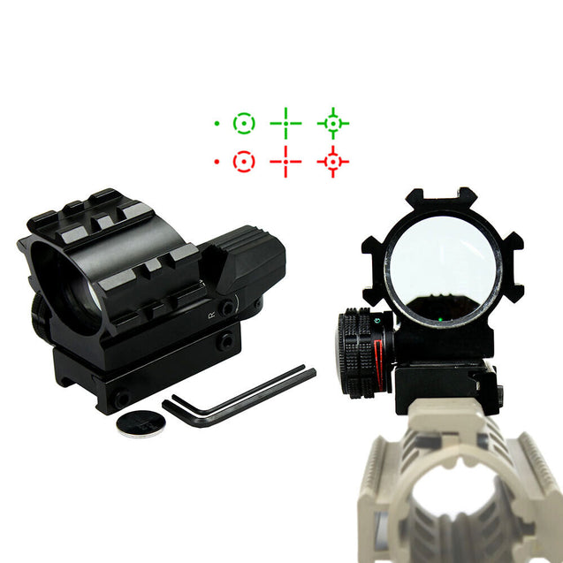 Tactical Holographic 4 Reticles Projected Red Green Dot Reflex Sight 20mm Rail