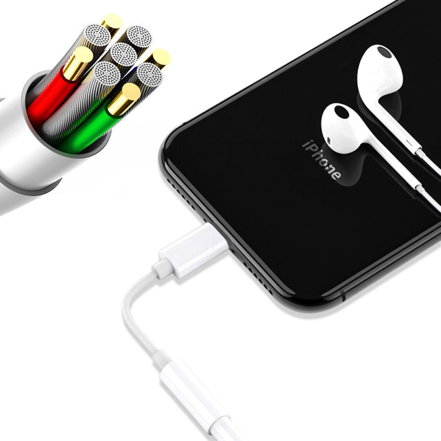 2 PCS 8-Pin to 3.5mm Headphone Jack Adapter for iPhone 13 12 11 X 7 8 X Xs Max
