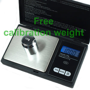 100g x 0.01g Digital Pocket Scale CS-100 Jewelry Scale with Calibration Weight