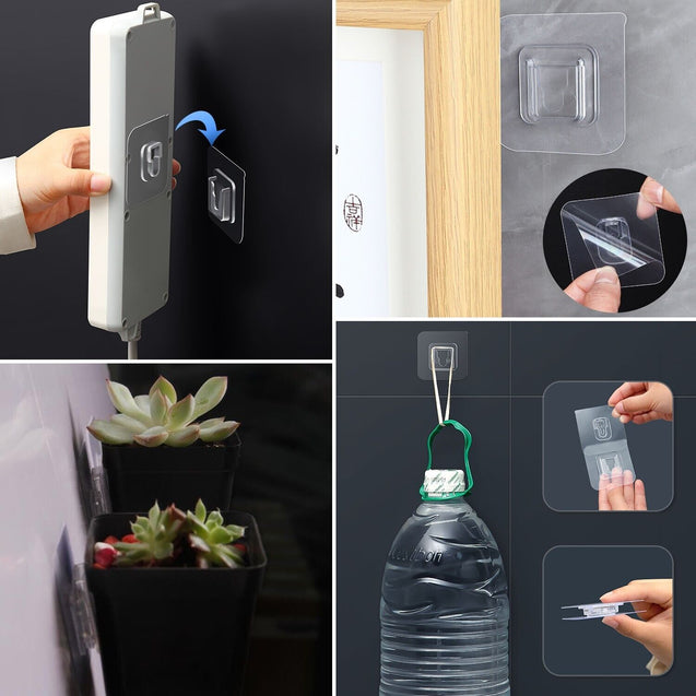 10/20/30/50 Sets Double Sided Adhesive Wall Utility Hooks Hanger Suction Cup