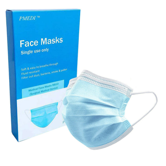 PMEDI ASTM Level 2, 3-PLY Dental Surgical Medical Disposable Face Mask Earloop