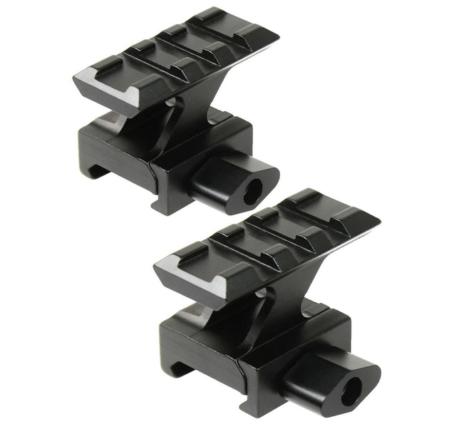 2 PCS Lockdown Picatinny Riser High Profile Red Dot Picatinny Mount 3 Slot