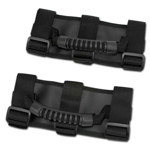 Pair PREMIUM Roll Bar Grab Handle Handles Black for Jeep Wrangler CJ YJ TJ JK