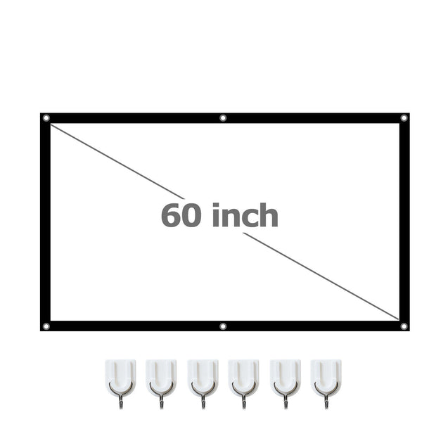 Portable Foldable Projector Screen 16:9 HD Outdoor Home Cinema Theater 3D Movie