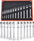 12PCS 8-19mm Metric Flexible Head Ratcheting Wrench Combination Spanner Tool Set