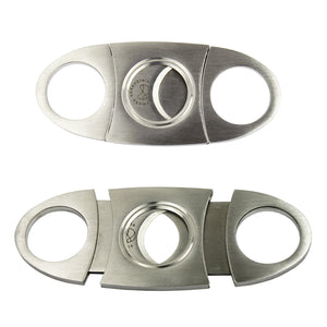 2 PCS Stainless Steel Pocket Ci-gar Cutter Knife Scissors Double Blades Silver 