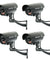 4 Pack IR Bullet Dummy Fake Surveillance Security Camera CCTV with Record Light