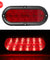 2x Red 6" Oval Trailer Truck 6 LED Stop/Turn/Tail Brake Lights Sealed Waterproof