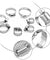 60pcs Adjustable Hose Clamps Worm Gear Stainless Steel Clamp Assortment 7 Sizes