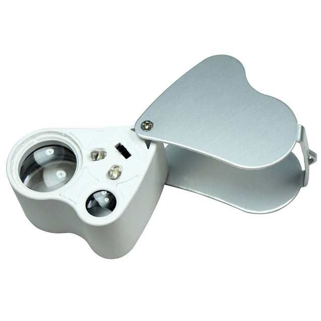 Illuminated 30X - 60X Jewelers Loupe Lighted Magnifier US Free Shipping