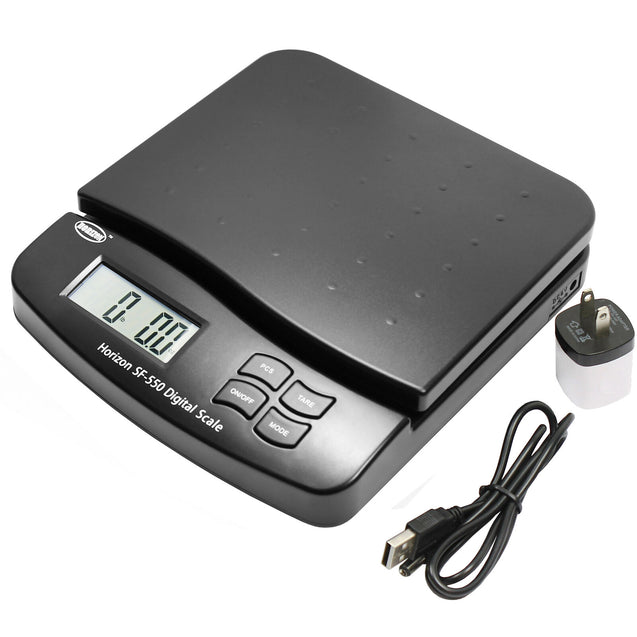 Horizon 66LB x 0.1oz Digital Postal Shipping Scale SF-550 V4 Desktop Scale Black