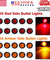 20X 3/4" 12V Marker Lights LED Truck Trailer Round Side Bullet Light Amber Red