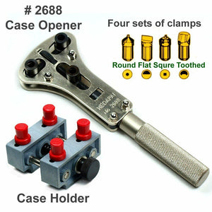 Watch Repair tool - Waterproof Screw Back Case Opener #2688 & Case Holder #5090