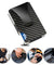 Men's RFID Blocking Slim Money Clip Carbon Fiber Wallet ID Credit Card Holder