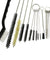 17PC Spray Gun Rifle Pistol Cleaning Brush Set - Black White Nylon Tube Nozzles