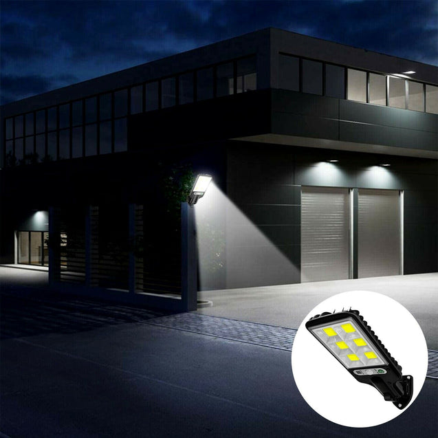 600W LED Solar Wall Light Motion Sensor Outdoor Garden Security Street Lamp USA