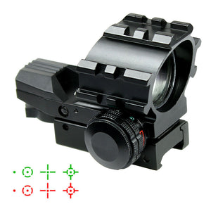 Tactical Holographic 4 Reticles Projected Red Green Dot Reflex Sight 20mm Rail