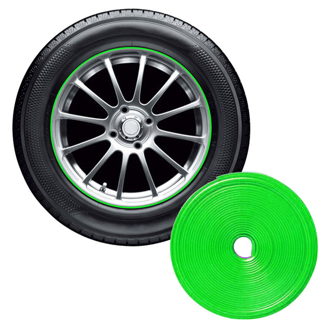 Car Wheel Hub Rim Edge Protector Ring Tire Guard Sticker Line Rubber Strip 26Ft