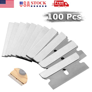 100 PCS Razor Blades Single Edge Extra Sharp Heat Treated Safety Knife Scrapers