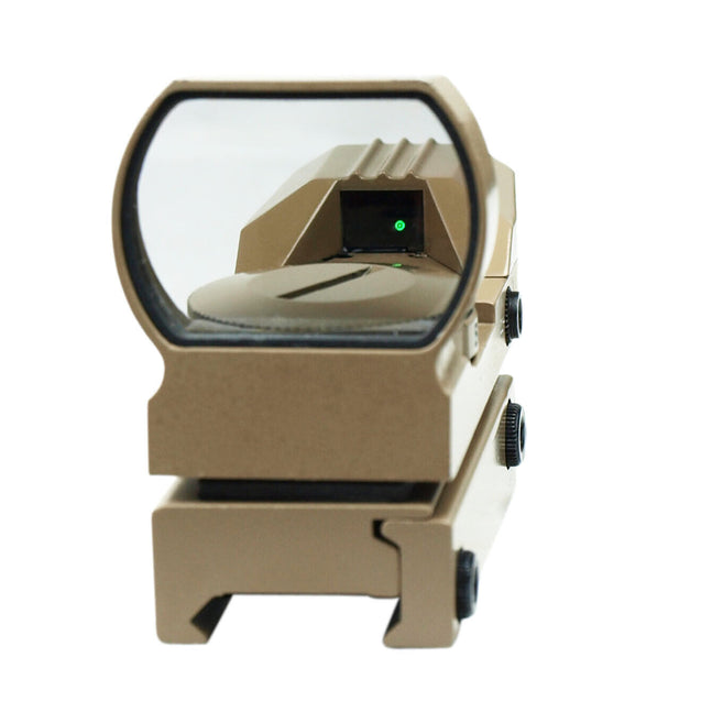 Tactical Holographic Reflex Red Green Adjustable Dot Sight with Rail Mount - Tan
