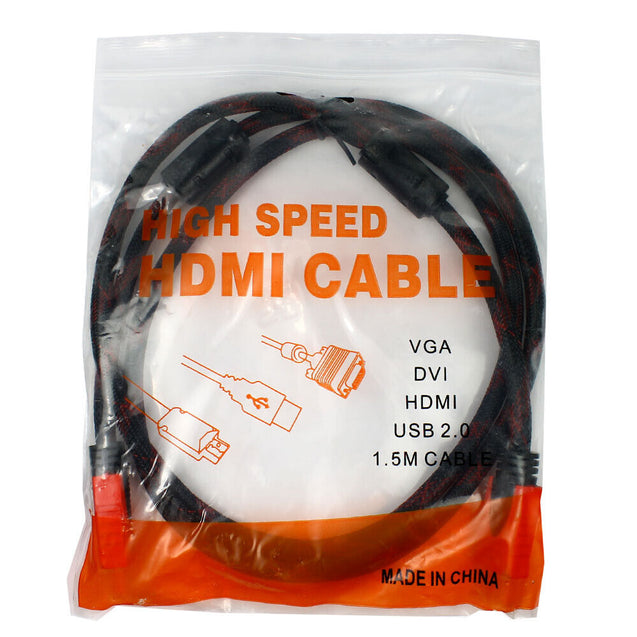 2 PACK Braided HDMI CABLE 2.0 HDTV Laptop PC DVD PS4 1080p 1920p 4.4FT