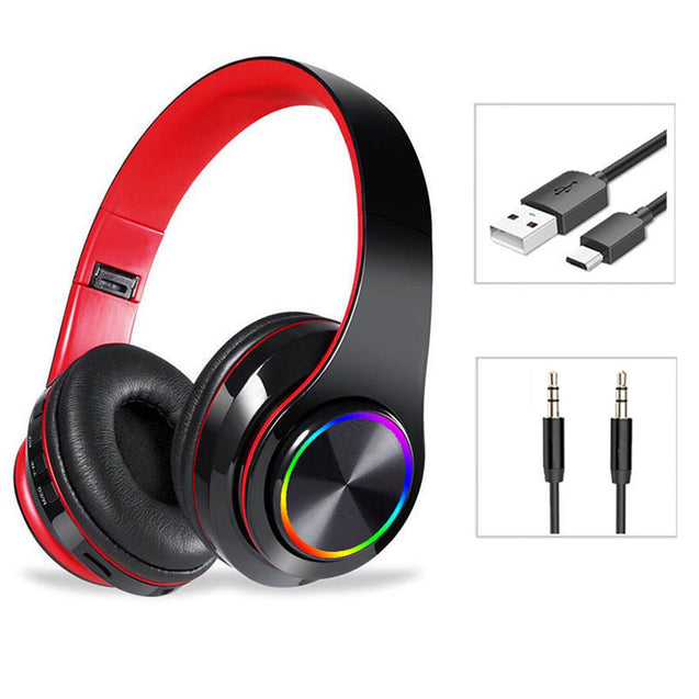Wireless Bluetooth Headphones Super Bass Foldable Stereo Earphones Headsets Mic 