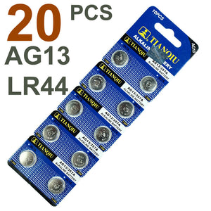 20 PCS LR44 AG13 357 LR1154 Alkaline Battery 1.55V Button Cell for Watch Remote