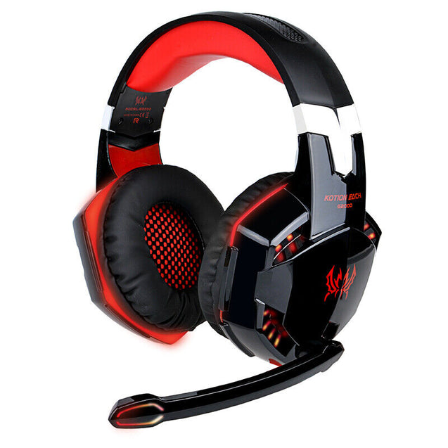 3.5mm Gaming Headset MIC LED Headphones Surround for PS4 Xbox One X 360 E PC