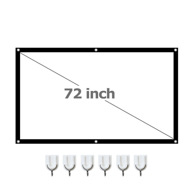 Portable Foldable Projector Screen 16:9 HD Outdoor Home Cinema Theater 3D Movie