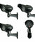 4X Solar Powered Dummy Surveillance Security Camera CCTV LED Record Light -Black