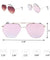 Women Flat Top Oversize Aviator XXL Metal Shades Sunglasses Gradient Lens
