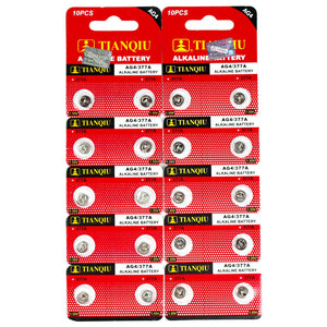 20 PCS LR66 AG4 377 LR626 1.5V Alkaline Battery for Watch Hearing aid 0% Hg