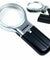 3X Illuminated Magnifier 3" Lighted Magnifying Glass LED Folding Stand