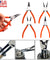 4 PCS Heavy Duty 7" Circlip Plier Snap Ring Plier External Internal Kit w/ Pouch