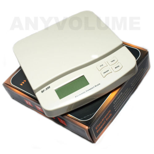 66 LB x 0.1 OZ / 30 KG x 1g Digital Postal Scale Shipping Scale SF-550 White 