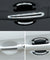 8x Reflective Car Door Handle Safety Strip Protective Film Sticker Warning Decal