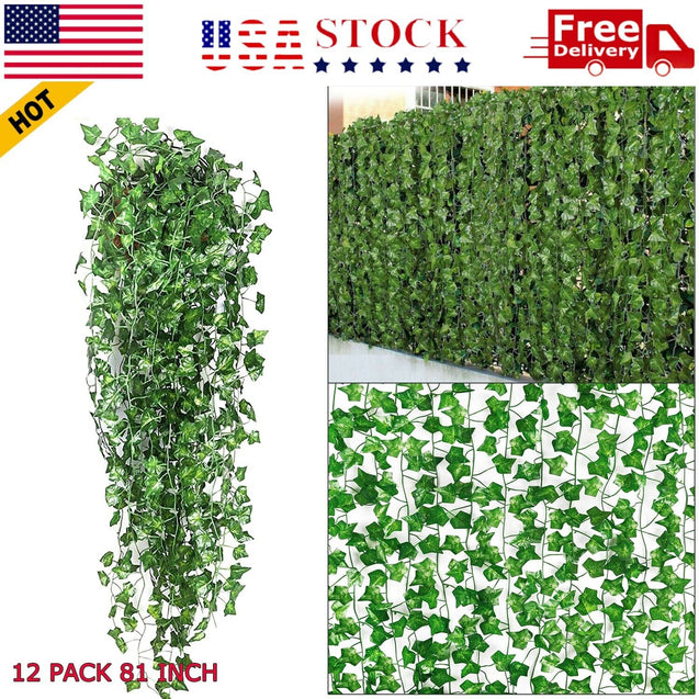 Artificial Hanging Plant 81 Feet Silk Ivy Vine Garland Fake Home Garden Decor