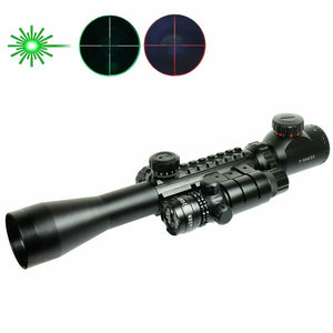 3-9X40 Rifle Scope illuminated Mil Dot Reticle With Green Laser Sight