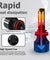 4-Side H11 LED Headlight Bulbs H8 H9 Kits 2800W 280000LM Power 6000K White BLACK