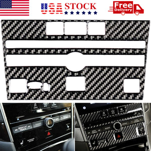 For Infiniti Q50 Q60 2014-2019 Carbon Fiber CD Panel Frame Trim Cover Interior