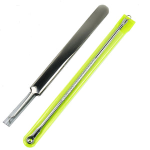 2pcs Bend Facial Extractor Blackhead Acne Blemish Remover Tweezers Needle Tool