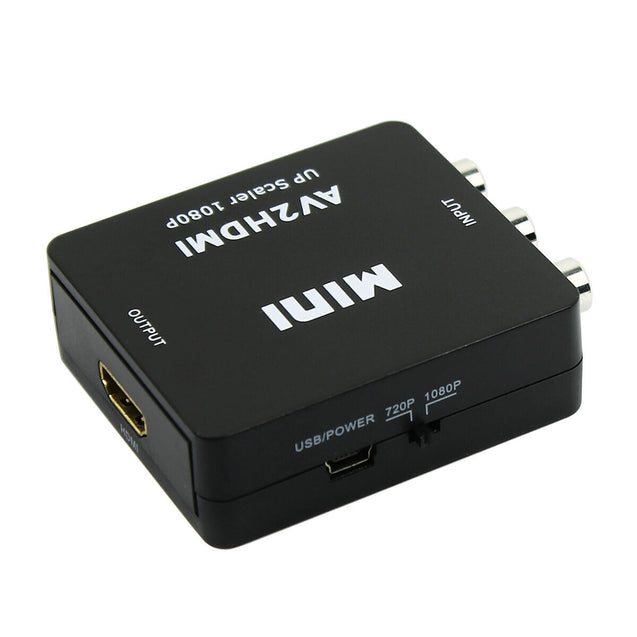 RCA to HDMI Converter Composite AV CVBS Video Adapter 720p 1080p Wii NES SNES