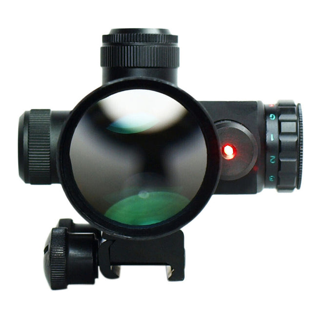 2.5-10x40 Rifle Scope Mil-dot Illuminated Red Laser 20/11mm Rail Mounts
