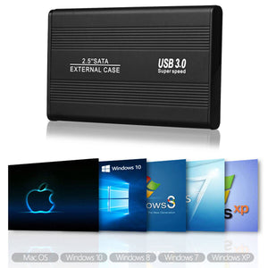 External Backup Hard Drive Case USB 3.0 Enclosure for 2.5" Portable HDD Sata SSD