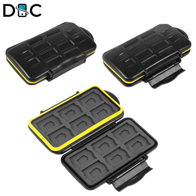 Memory Card Case Holder Storage For SD Micro SD CF TF Cards Water Resistant 