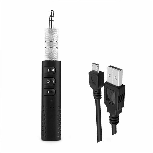 Bluetooth Receiver 3.5mm Plug Portable Wireless Audio Adapter Car AUX w/ Clip