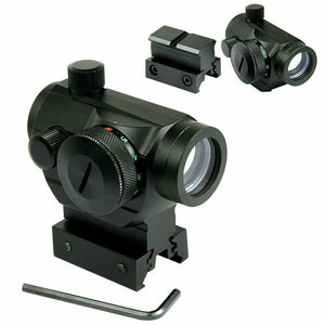 Tactical Holographic Green / Red Dot Sight Scope with Rail Mount & 1" Rail Riser
